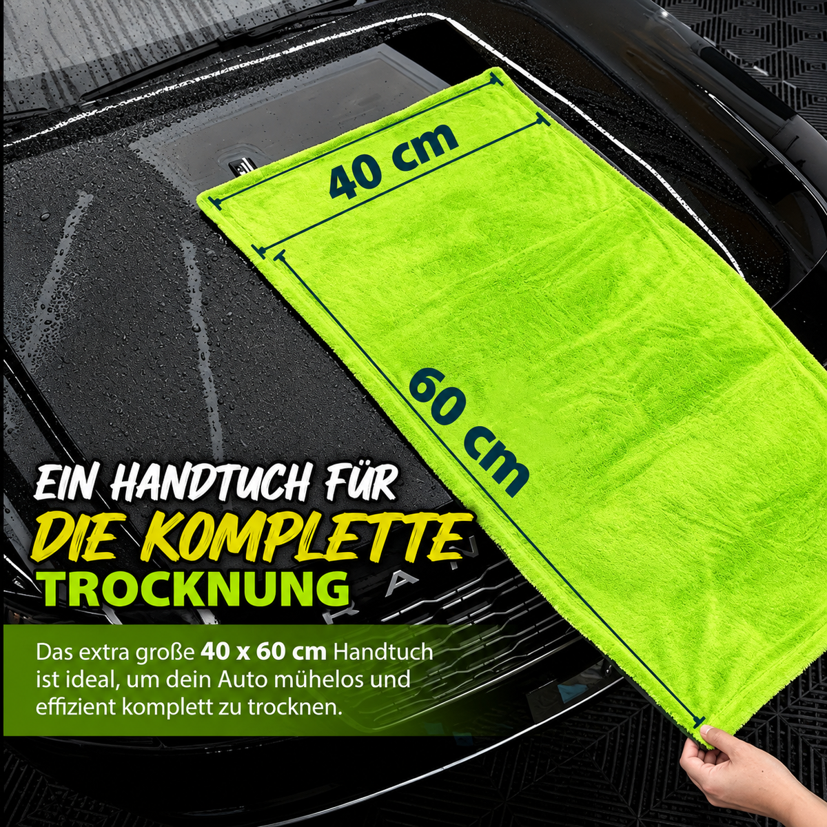 DriveX Premium Mikrofasertuch Auto – 40x60cm
