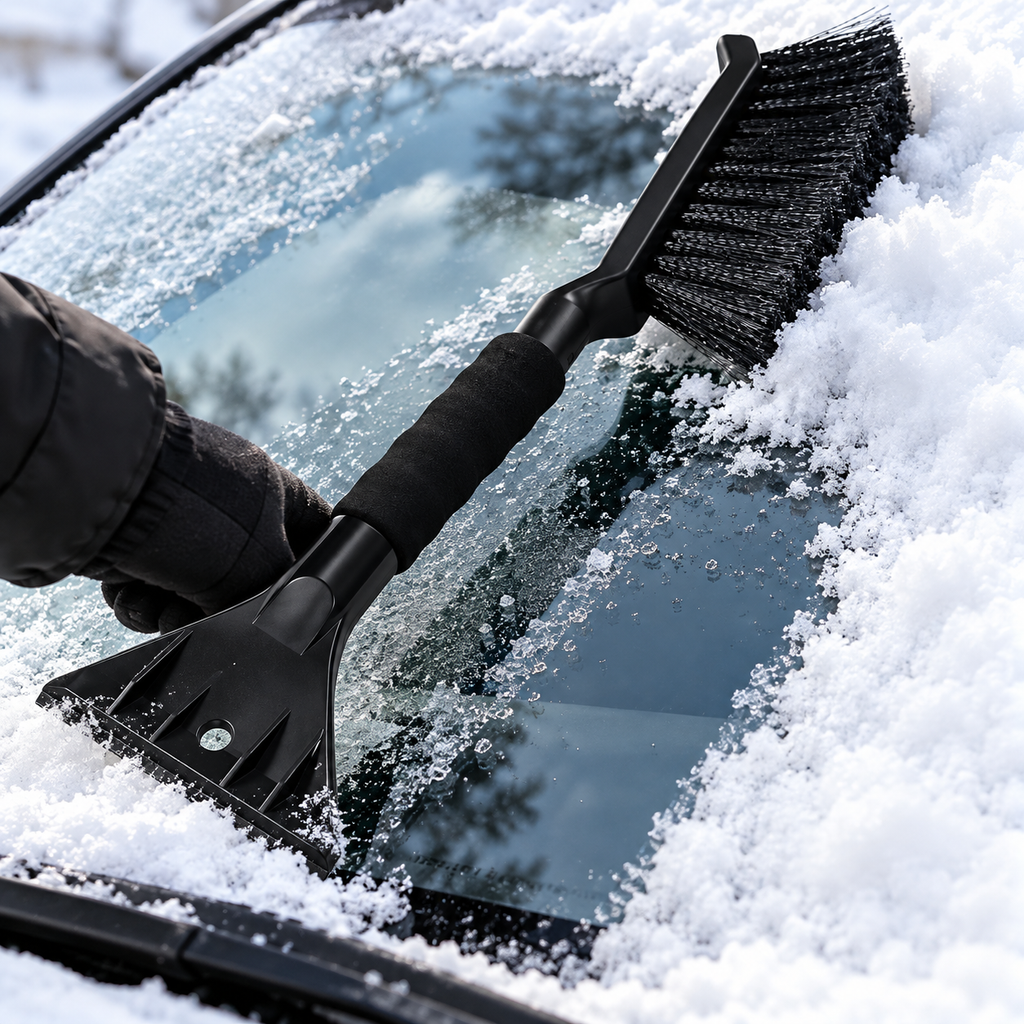 Auto-Schneebürste mit Eiskratzer
